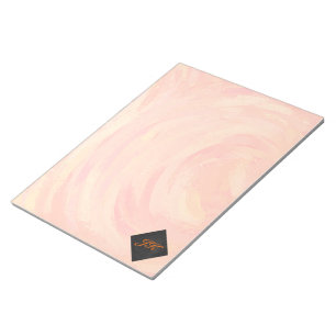 Fire Lake Orange and Black Monogram Notepad