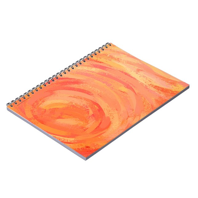 Fire Lake Orange Swirl Notebook (Left Side)