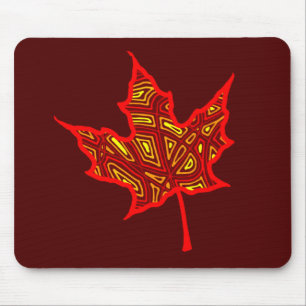 Fire Leaf Mouse Pad