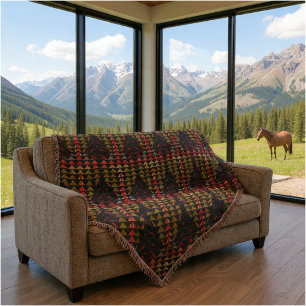 Fire Leaf Throw Blanket
