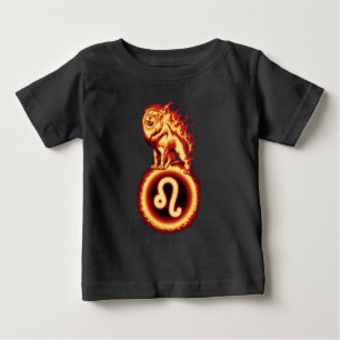 Fire Lion Symbol - Leo Zodiac Sign Baby T-Shirt