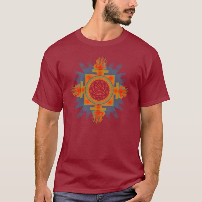 Fire-Lotus-Eye yantra T-Shirt (Front)