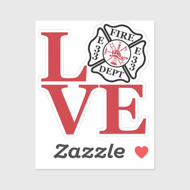 FIRE LOVE maltese with station number [FL9] (Sheet)