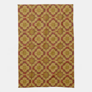 Fire Love Ring Pattern Tea Towel