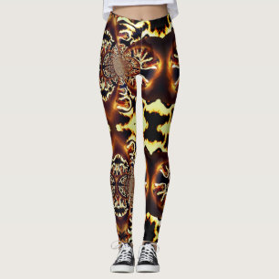 Fire Magic Custom Leggings Fractal Art