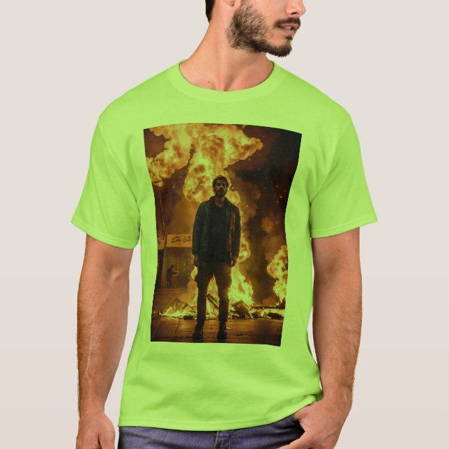 "Fire Man Tee: Ignite Your Style!" T-Shirt (Front)
