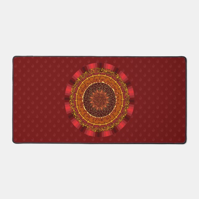 Fire Mandala Desk Mat (Front)