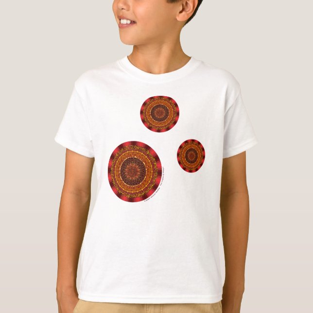 Fire Mandala Kid's and Baby Light Shirt (Front)
