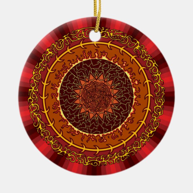 Fire Mandala Ornament (Front)
