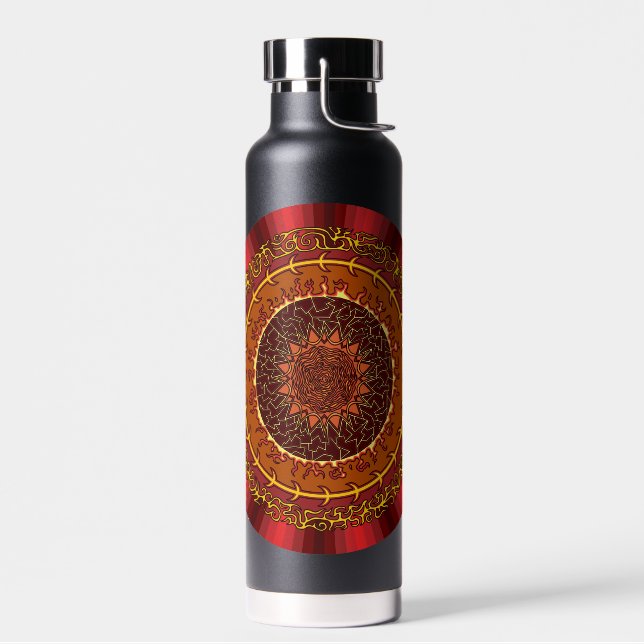 Fire Mandala Water Bottle (Left)