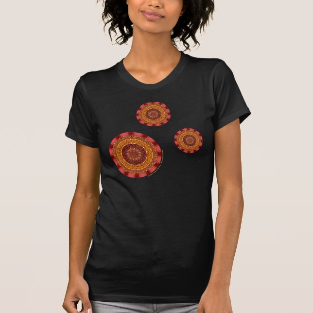 Fire Mandala Women's Dark Shirt (Front)