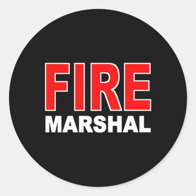Fire Marshal Investigator Commissioner Firefighter Classic Round Sticker (Front)