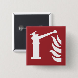 Fire Monitor Safety Sign 15 Cm Square Badge