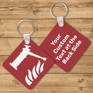 Fire Monitor Safety Sign Key Ring