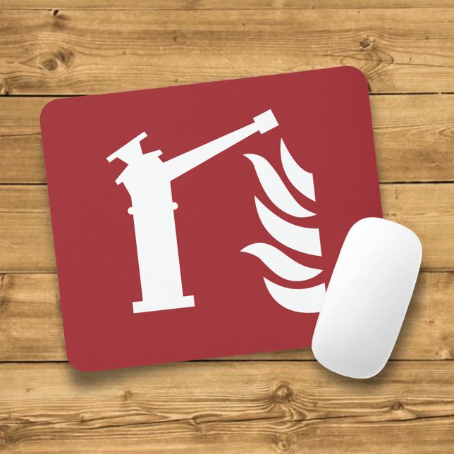 Fire Monitor Safety Sign Mouse Pad (Creator Uploaded)