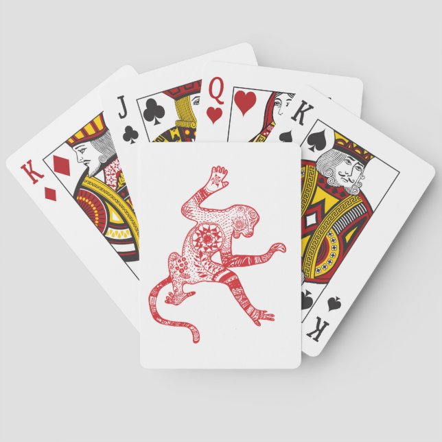 Fire Monkey Bicycle® Poker Playing Cards (Back)