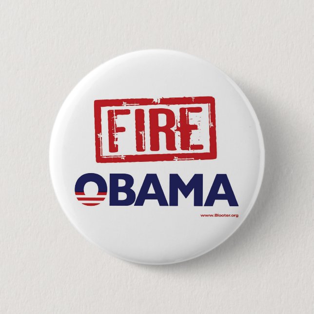 Fire Obama 6 Cm Round Badge (Front)