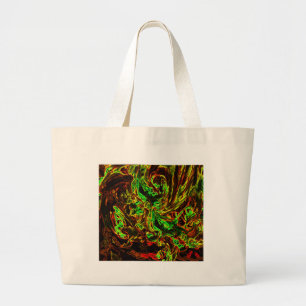 Fire of moon large tote bag