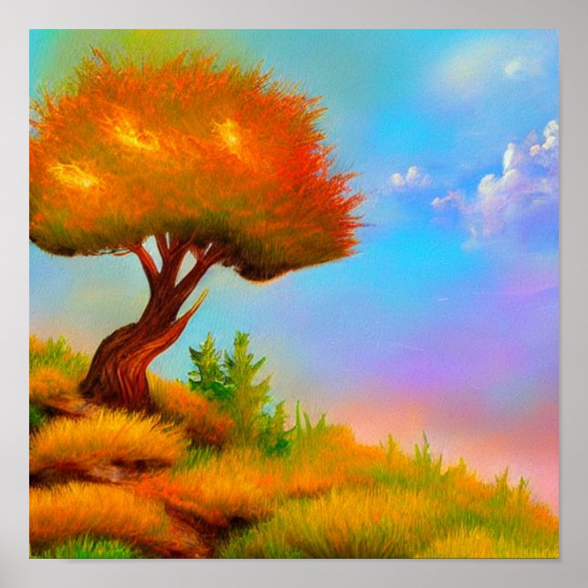 Fire on a Hillside Poster (Front)