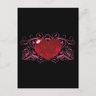 Fire Opal Heart Postcard