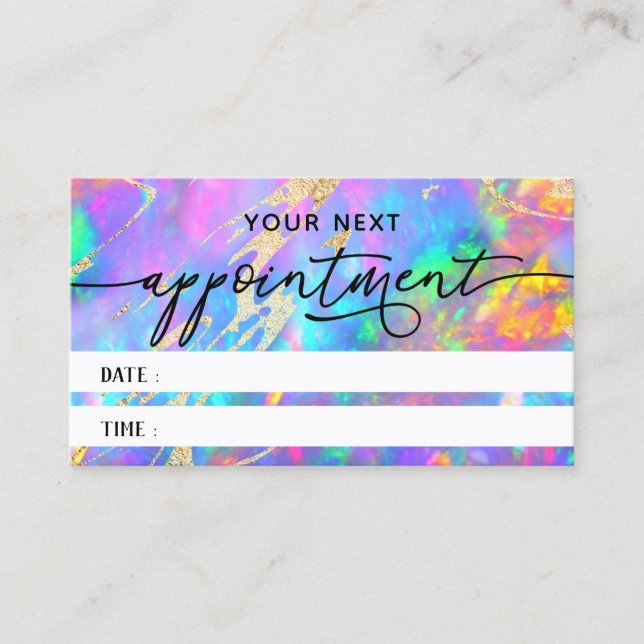 fire opal texture appointment card (Front)