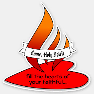 Fire or Flame and Heart with Quote Pentecost 1UP