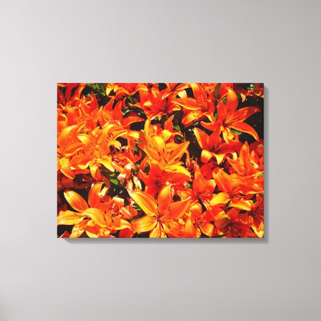 Fire Orange Lily Flower Canvas Print (Front)