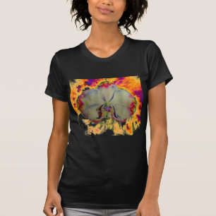 Fire Orchid, abstract vibrant watercolor floral T-Shirt