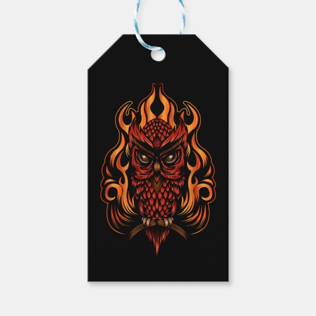 Fire Owl Gift Tags (Front)