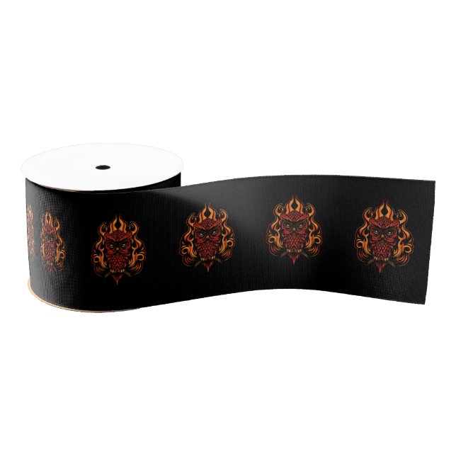 Fire Owl Grosgrain Ribbon (Spool)