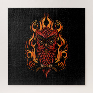 Fire Owl Jigsaw Puzzle