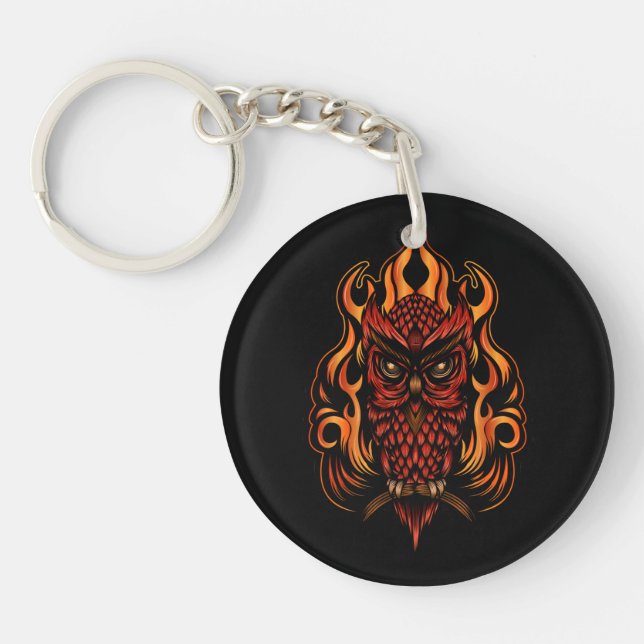 Fire Owl Key Ring (Front)