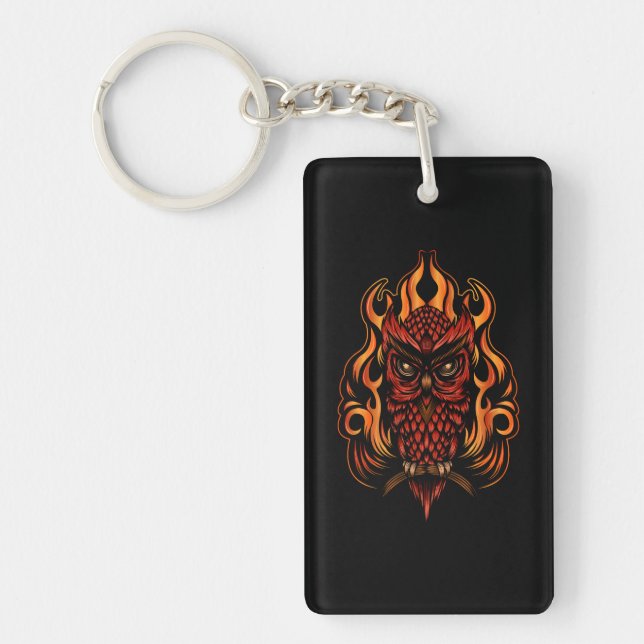 Fire Owl Key Ring (Front)