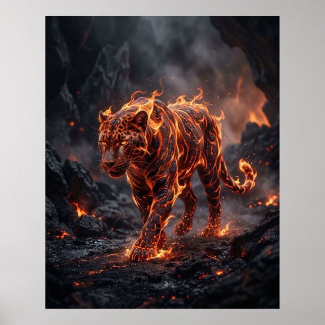 Fire Panther Ember Shadows Poster (Front)
