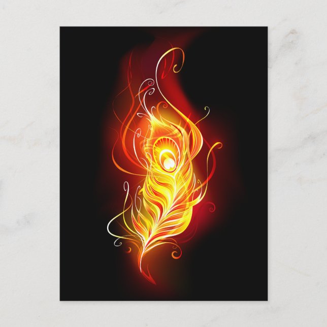 Fire Peacock Feather Advice Card (Front)