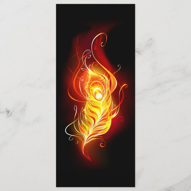Fire Peacock Feather Advice Card (Front)