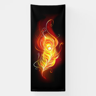 Fire Peacock Feather Banner