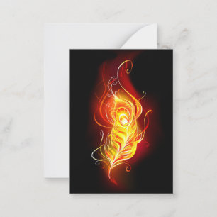 Fire Peacock Feather Card