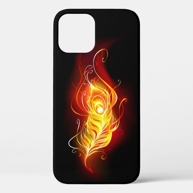 Fire Peacock Feather Case-Mate iPhone Case (Back)