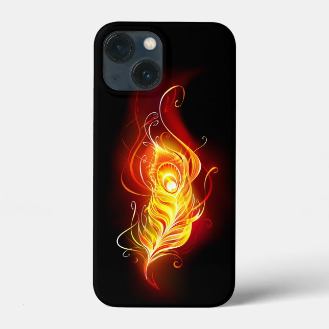 Fire Peacock Feather Case-Mate iPhone Case (Back)