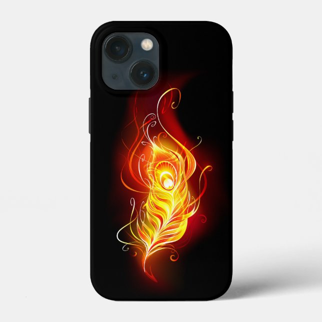 Fire Peacock Feather Case-Mate iPhone Case (Back)