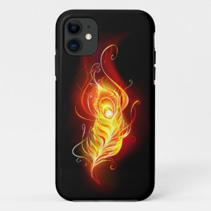 Fire Peacock Feather Case-Mate iPhone Case