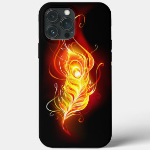 Fire Peacock Feather iPhone 13 Pro Max Case