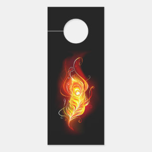 Fire Peacock Feather Door Hanger