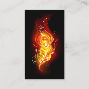 Fire Peacock Feather Enclosure Card