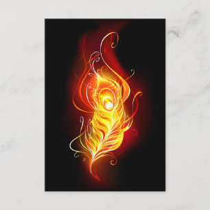 Fire Peacock Feather Enclosure Card