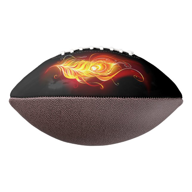 Fire Peacock Feather Football (Rotated 270)