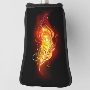 Fire Peacock Feather Golf Head Cover