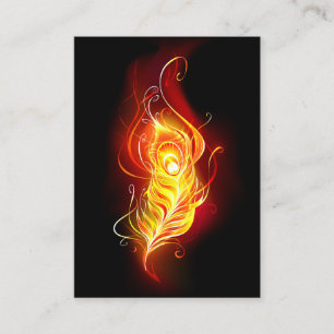 Fire Peacock Feather Loyalty Card