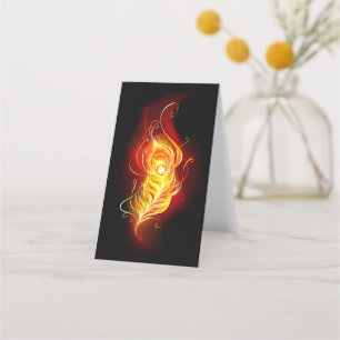 Fire Peacock Feather Loyalty Card